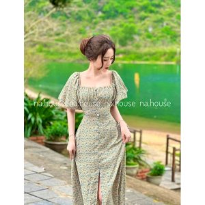 ĐẦM HOA NHÚM NGỰC DÁNG DÀI NAHOUSE VÁY MAXI HOA XẺ TÀ THIẾT KẾ ĐẸP VÀ XINH XẮN-4