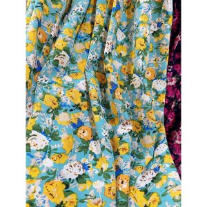 Váy hoa nhí nhún eo che khuyết điểm vintage EVA_V18-6