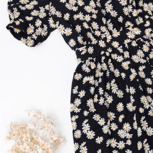 Váy hoa nhí HECCI phối cổ ren dáng xòe nữ tính V72-7