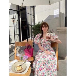 [FREESHIP - CÓ ẢNH THẬT] VÁY MAXI HOA THÔ ĐŨI TAY 2 LỚP SIÊU XINH-4