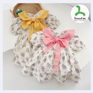 Váy bé gái GrassKids hoa cổ nơ (8-20kg)-2
