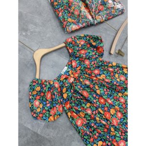 [Siêu Hot] Váy Hoa Babydoll Siêu Xinh, Đầm Hoa Dáng Xoè Có Ảnh Thật Kèm Video-9