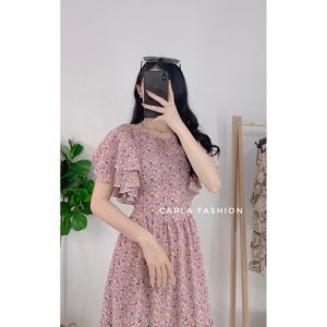 Váy hoa nhí tay cánh tiên đuôi cá vintage CARLA V14-8