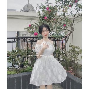 [Mã 55FASHIONSALE giảm 12% đơn 99K] ❌ ĐẦM - VÁY CỔ YẾM IN HOA OVANGA 🌷-3