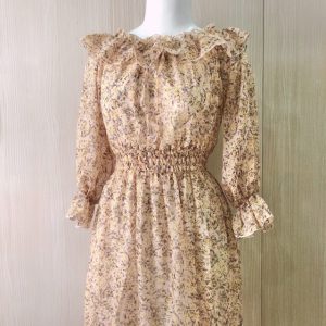 Đầm trễ vai NHIỀU MÀU đầm vintage tay ngắn họa tiết hoa đầm bầu đi biển-7