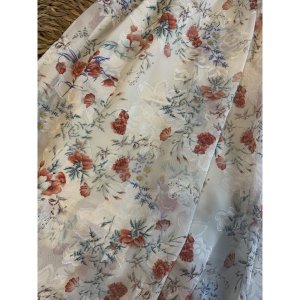 Đầm hoa thiết kế tay bồng dáng xòe vuốt ly chất tơ ép đẹp 2 lớp - 145-9