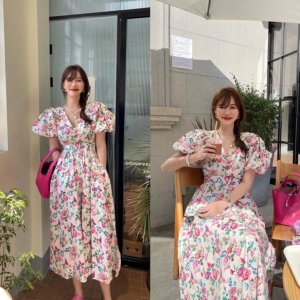 [FREESHIP - CÓ ẢNH THẬT] VÁY MAXI HOA THÔ ĐŨI TAY 2 LỚP SIÊU XINH-2