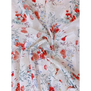 Váy thiết kế hoa vintage tay ngắn ly ngực dáng xòe dài tiểu thư sang chảnh loại 1-7