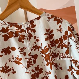 Váy maxi hoa tay phồng Lily-5