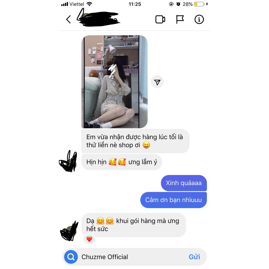 Váy hoa nhí dài tay tiểu thư kèm đai rút eo, Váy hoa vintage kèm đai corset siêu xinh (Có feedback của khách)-9