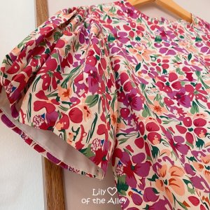 Váy maxi hoa tay phồng Lily-6