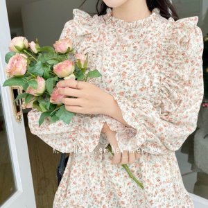 [Mã 55FASHIONSALE giảm 12% đơn 99K] Đầm - váy hoa nhí bèo cổ-5