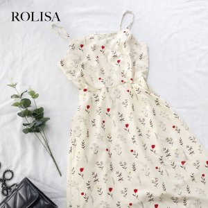 [Mã 55FASHIONSALE giảm 12% đơn 99K] Đầm váy hai dây hoa nhí dễ thương xinh xắn Rolisa RD003-2