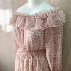 Đầm trễ vai NHIỀU MÀU đầm vintage tay ngắn họa tiết hoa đầm bầu đi biển-5