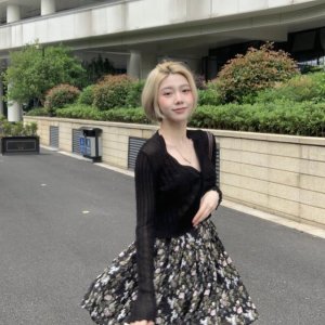 Đầm Voan Hoa Hai Dây Xinh Xắn Theo Phong Cách Hàn Quốc Dành Cho Nữ đầm bầu váy nữ váy bé gái váy dài chân váy dài váy nữ chân váy dài-5