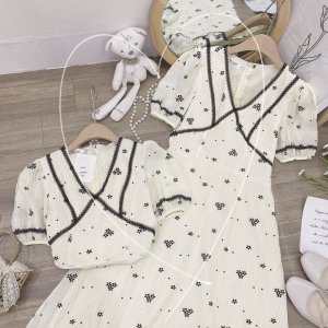 [ HÀNG SHOP]: Váy Hoa Tiểu Thư Quảng Châu Nữ Kèm Ảnh Thật Trải Sàn M0393- Lolla_Fashion-8