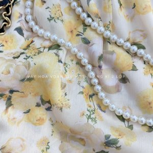 Đầm maxi đi biển, váy hoa nhí vintage dáng dài cổ vuông chất liệu voan thoáng mát mặc được hai kiểu đi biển đi chơi-9