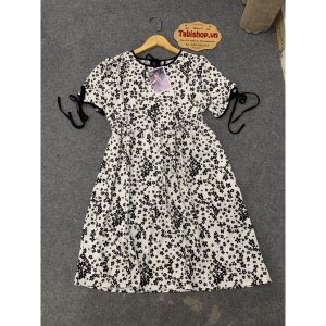 Đầm hoa nhí kiểu babydoll cho nữ váy tiểu thư phong cách ulzzang siêu xinh-7