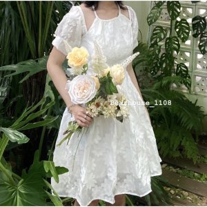 [Mã 55FASHIONSALE giảm 12% đơn 99K] ❌ ĐẦM - VÁY CỔ YẾM IN HOA OVANGA 🌷-4