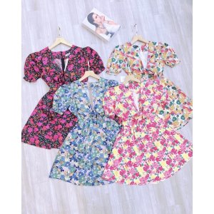 VÁY HOA BUỘC NƠ NGỰC LI EO 4M CHO NỮ-7