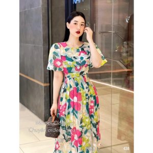 VÁY HOA TƠ VÂN NỔI CAO CẤP NEWW-4