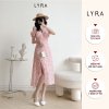 Váy hoa nhí cổ vuông buộc dây, xẻ đùi siêu xinh LYRA - VSYVD0085-1