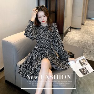 [SONYO] Đầm Dài Tay Ngắn Eo Cao In Họa Tiết Hoa Phong Cách Hàn Quốc Dành Cho Nữ-8