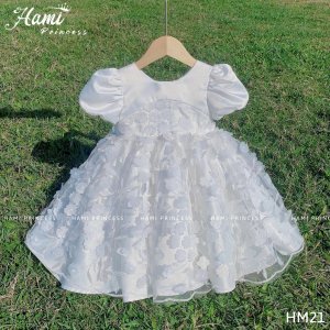 Váy Công Chúa Hoa 3D Cho Bé Gái HM21 HAMI PRINCESS ❤️ Tặng Kèm Phụ Kiện-7