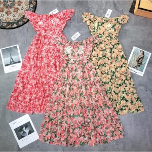 Váy voan HOA HỒNG TO xinh xinh(kèm ảnh thật,video)-8