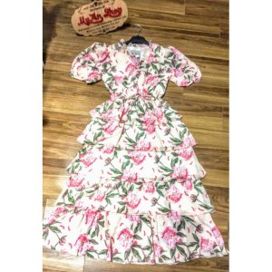 🌈 VÁY ĐẦM TƠ HOA DÀI 5 TẦNG SANG CHẢNH🍁-2