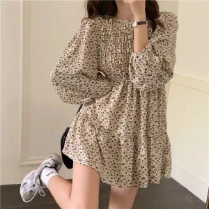 Váy hoa nhí dịu dàng xinh xắn cho mùa thu (ảnh thật ở cuối cùng)-3