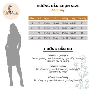 Đầm xòe công sở CITI MODE cao cấp tay ngắn đính hoa ngực-5
