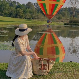 [ẢNH THẬT] ĐẦM HOA LY CỔ VÉT CHÂN XOÈ XẾP LY-5