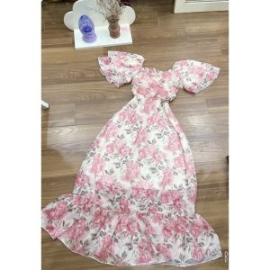 🌈 VÁY TƠ HOA MAXI DÀI NHÚN THÂN CÁNH TIÊN🍁-2