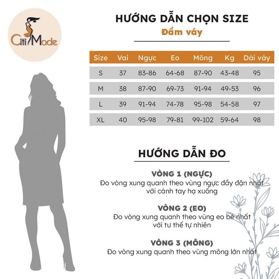 Đầm hoa nhí nữ tím đính hoa cổ CITI MODE chất vải cao cấp 2 lớp DH3552-5