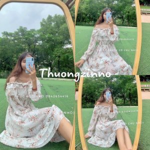 [Ảnh thật/Video] Váy hoa vintage Quảng Châu hàng chất lượng cao mặc được hai kiểu-5