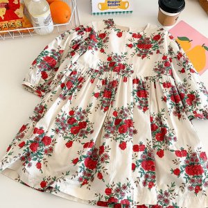 Đầm Hoa Dài Phong Cách Mori Thời Trang Mùa Xuân 2022 Cho Nữ-3