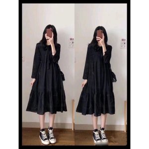 Đầm Babydoll Nữ Nơ Ngực 🦋 Váy Nữ Tay Bồng Dáng Suông 2 Màu 🦋-2