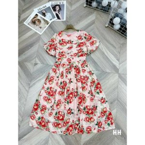 Váy hoa tơ xếp ngực phong cách ngọt ngào-hàng thiết kế-9