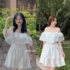 Váy hoa cổ yếm ulzzang Tia19 . Đầm hoa hai dây dáng xoè-1