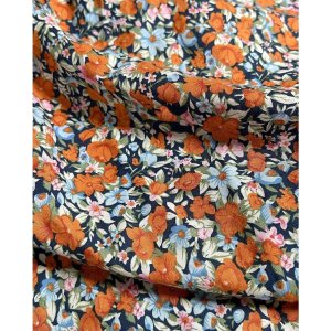 Váy hoa nhí dáng dài đuôi cá – Đầm nữ form suông vintage V-ĐC2-5