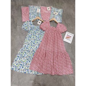 [Siêu Hot] Váy Hoa Thô 2 Màu Đuôi Cá, Đầm Hoa Nhí Dáng Suông Siêu Xinh Có Ảnh Thật Kèm Video-8