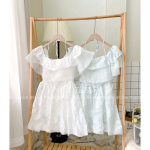 Váy hoa cổ yếm ulzzang Tia19 . Đầm hoa hai dây dáng xoè-9