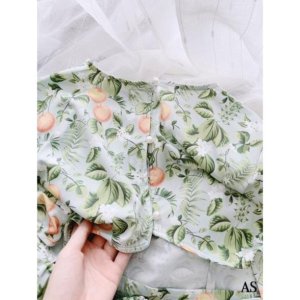 VÁY HOA XANH HỞ LƯNG CÚC NGỌC CHO NỮ-7