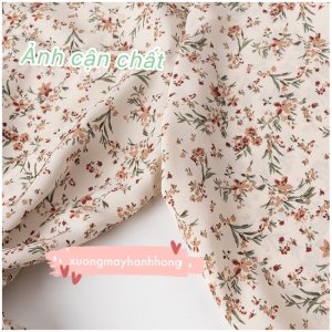 [Video/Ảnh Thật] Váy Hoa Cỏ - Váy hoa nhí dáng dài 2 lớp thắt nơ eo Vintage-4