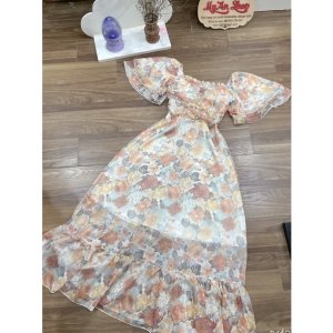 🌈 VÁY TƠ HOA MAXI DÀI NHÚN THÂN CÁNH TIÊN🍁-3