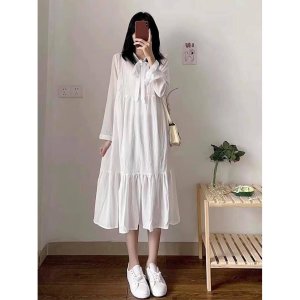 Đầm Babydoll Nữ Nơ Ngực 🦋 Váy Nữ Tay Bồng Dáng Suông 2 Màu 🦋-5