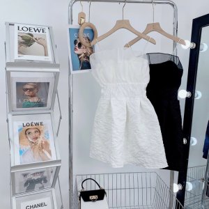 Váy gấm hoa xốp kèm dây ngọc-3