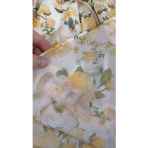 V113 - Váy hoa vàng cổ vuông dáng dài vintage - (MC) Modish and Chic-8