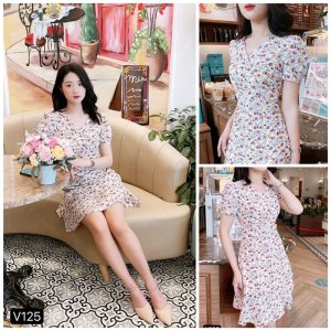 V125 Váy hoa nhí đuôi cá dáng ôm ngắn công sở - (MC) Modish and Chic-6